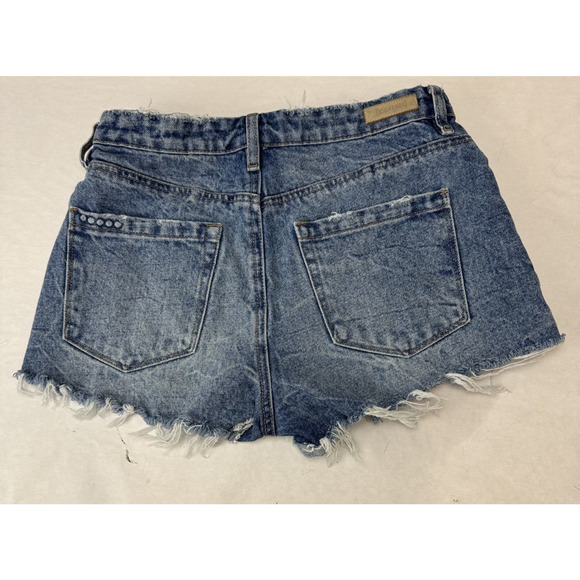 Grunge Y2K Blank NYC VTG High Rise Shorts Sz 28 The Barrow Denim Distressed 27 - Picture 2 of 9